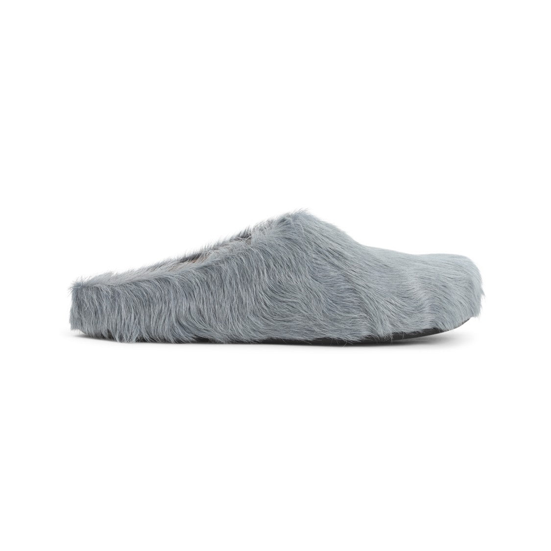 Marni Aquamarine Calf Hair Slip-On Mules