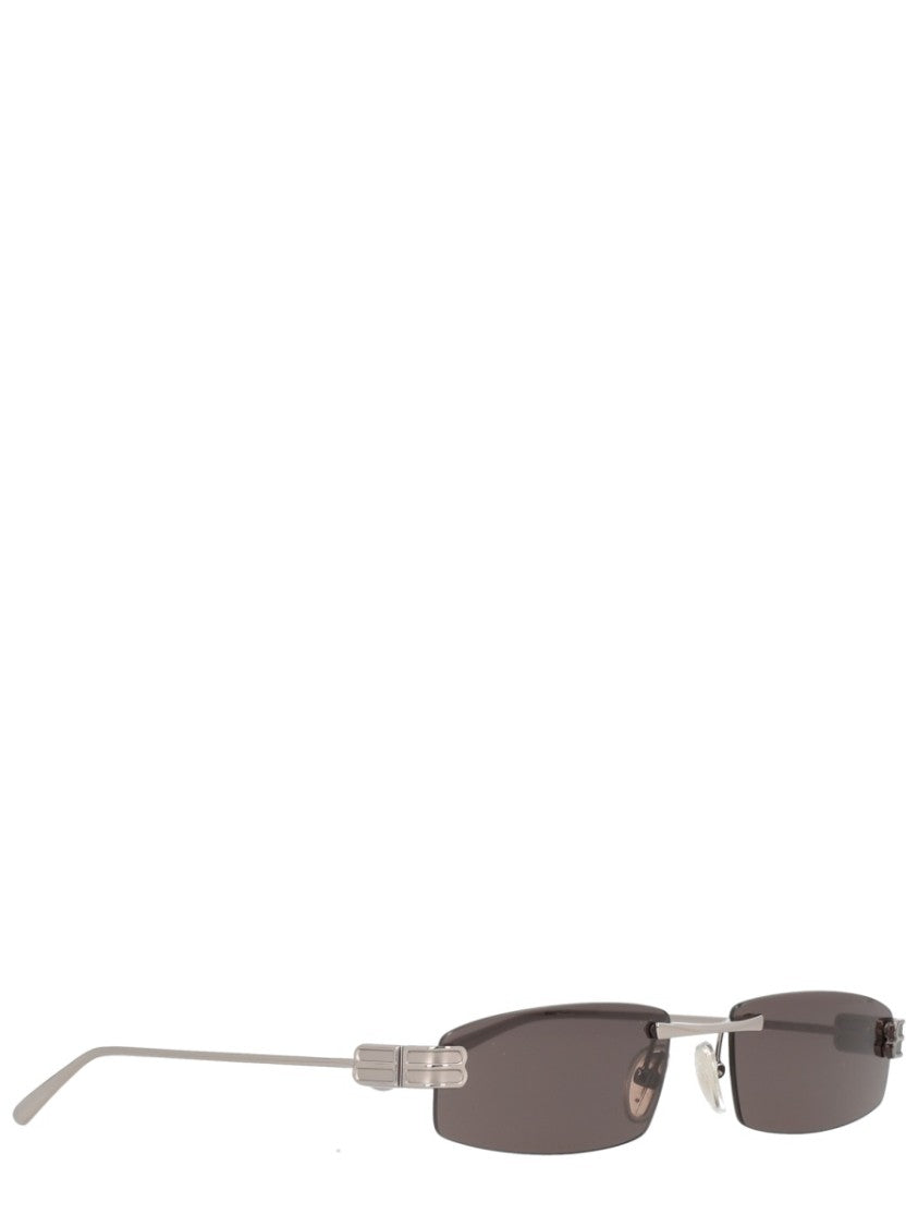Balenciaga Gossip Rimless Rectangular Sunglasses