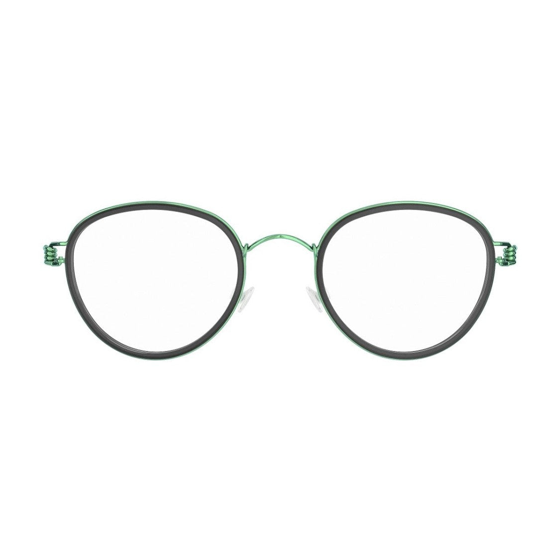 Lindberg Black Green Air Rim Jackie Titanium Phantos Eyewear