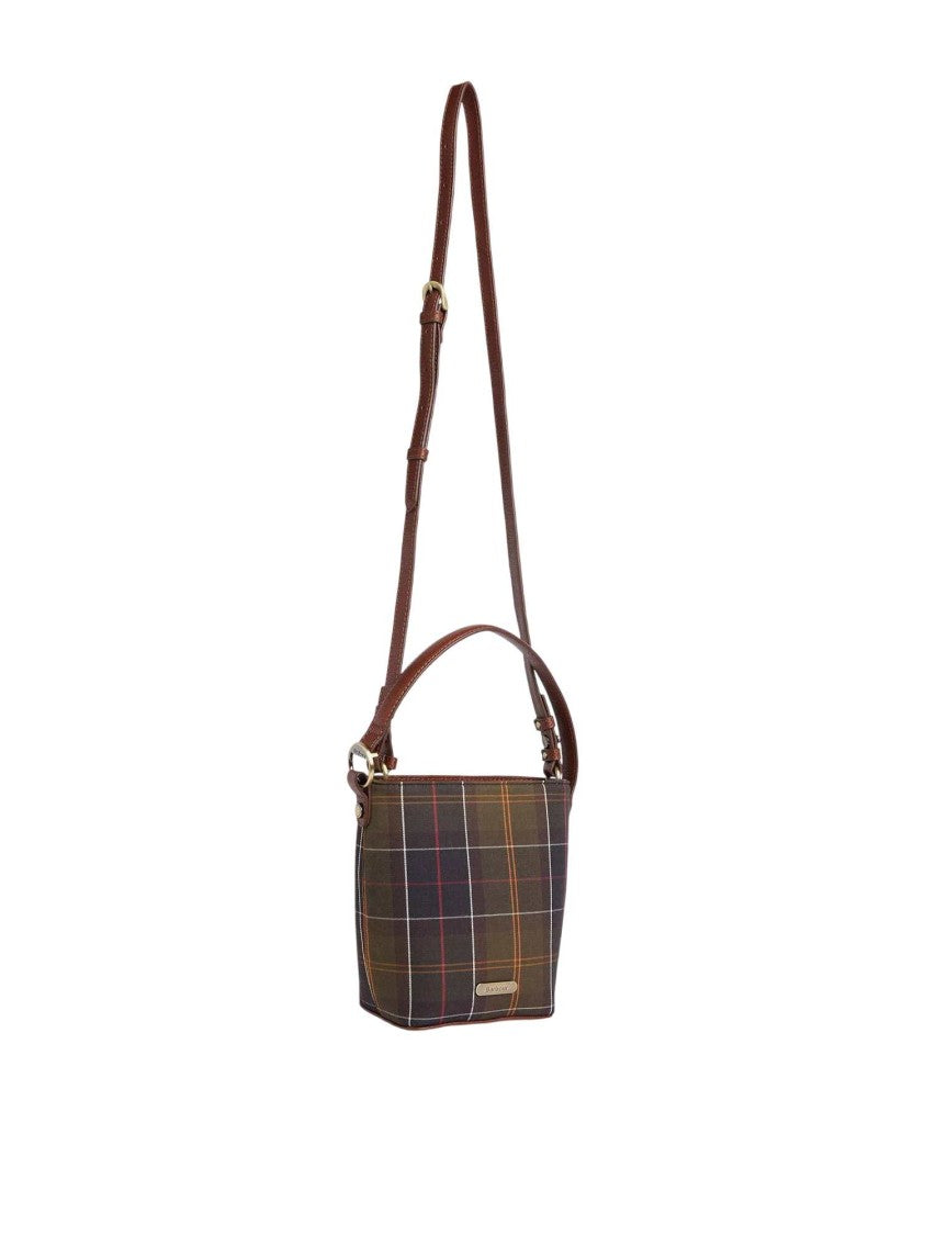 Barbour Cedar Mini Tartan Bucket Bag