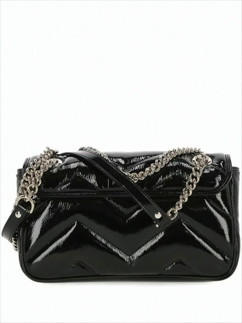 Gucci Quilted Patent Leather Shoulder Bag