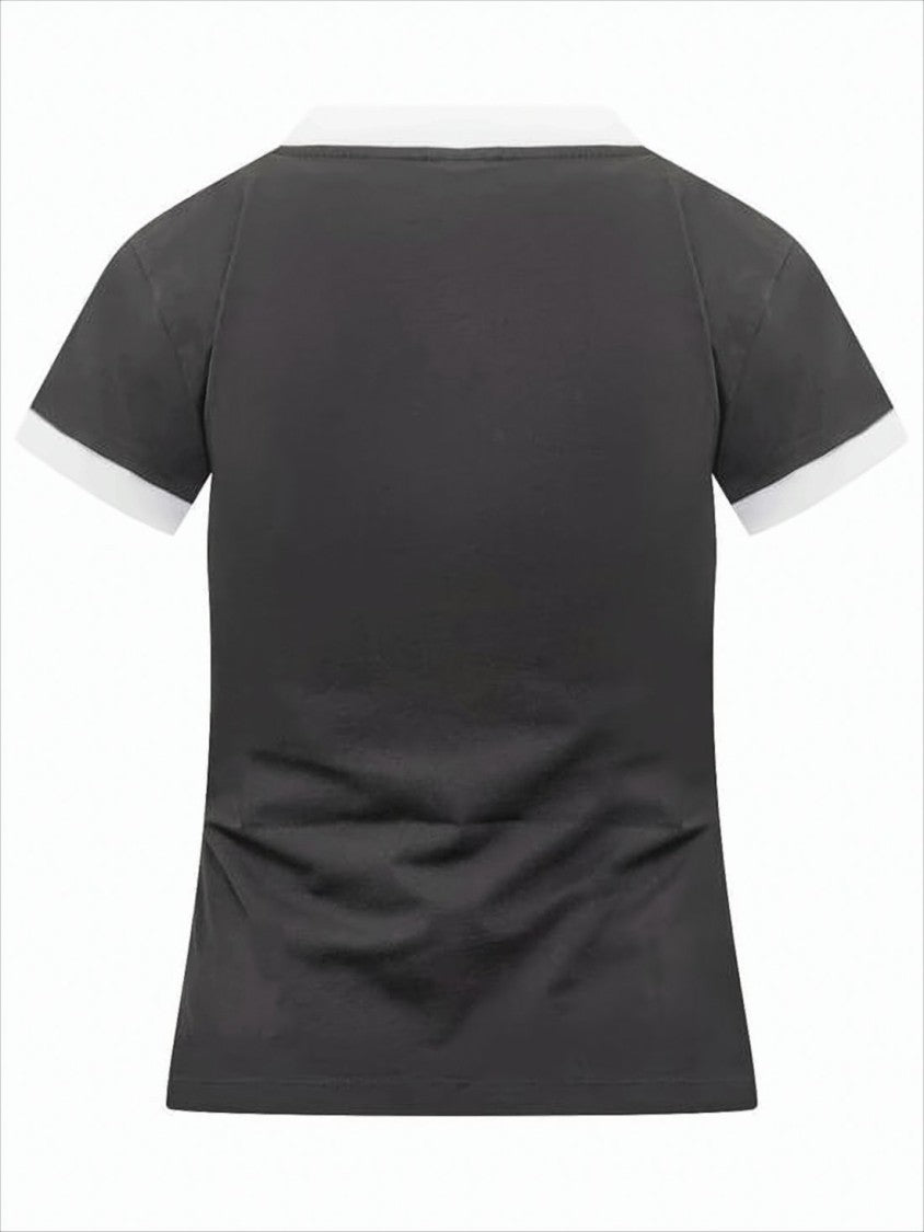 Ganni Short-Sleeved T-Shirt With Playful Teddy Bear Graphic