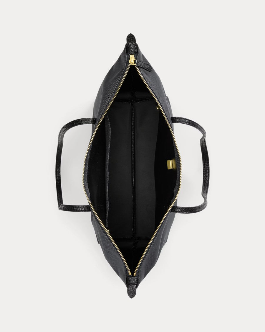 Lauren Ralph Lauren Structured Tote Bag With Gold-Tone Hardware And Minimalist Design