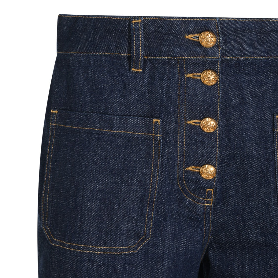 Valentino High-Waisted Straight-Leg Jeans