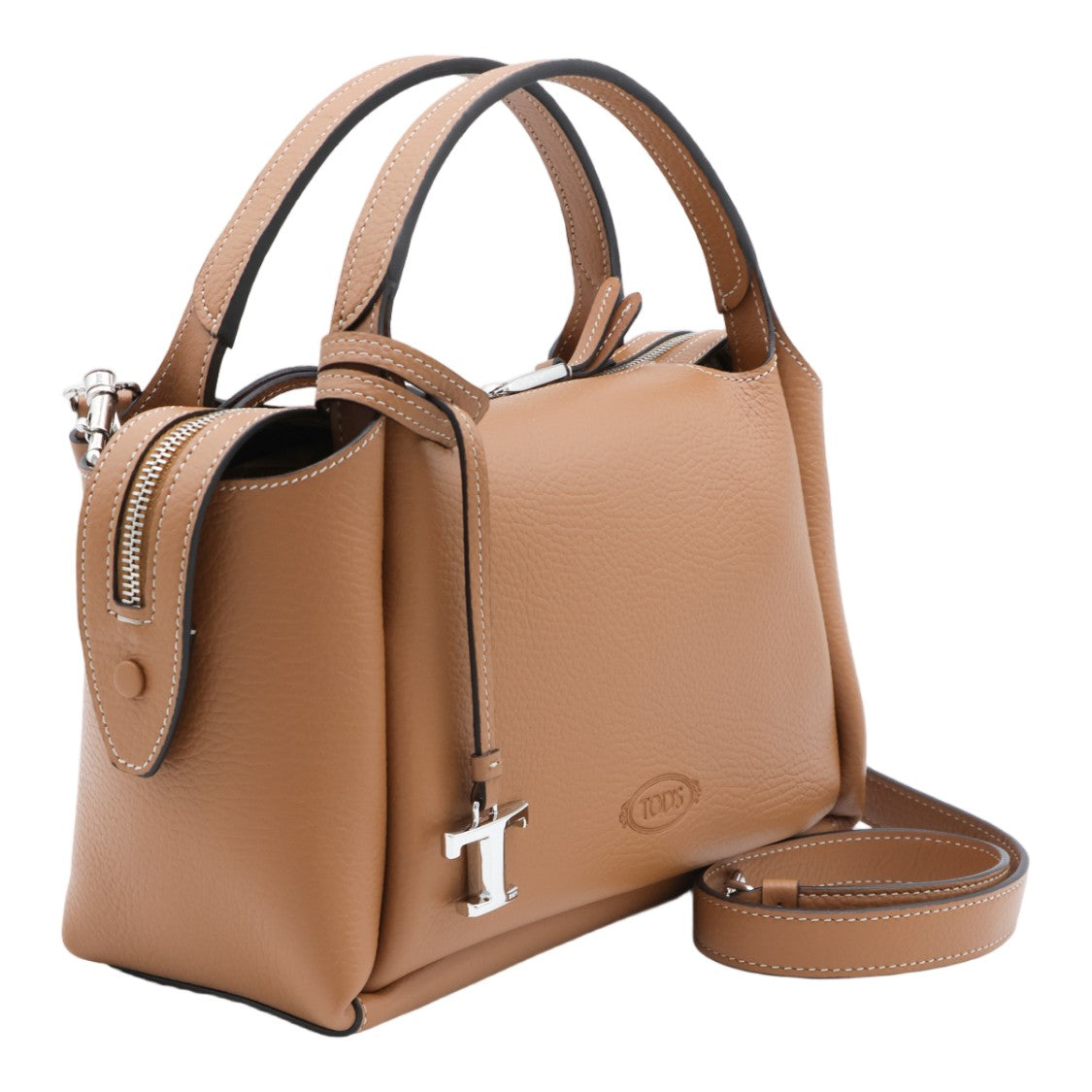 Tod's Structured Handbag With Smooth Pebbled Texture