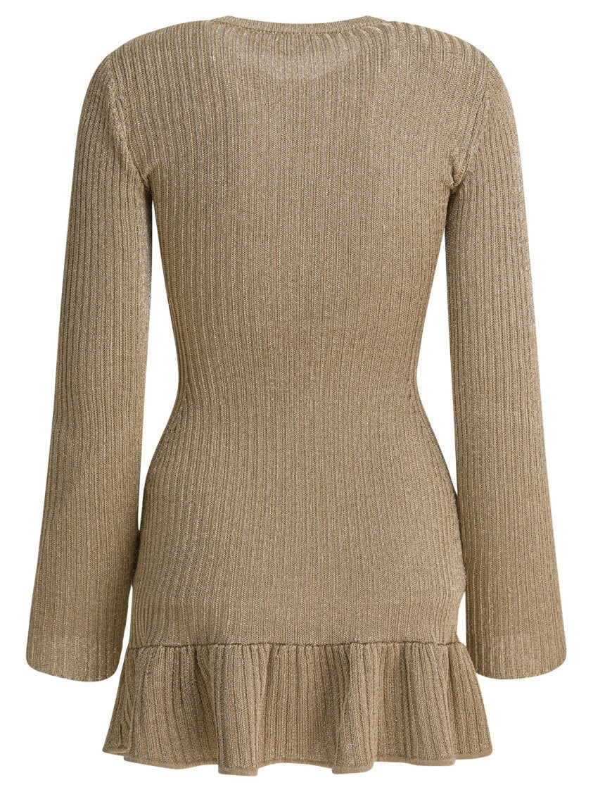 Self-Portrait Short Lurex Knit Dress