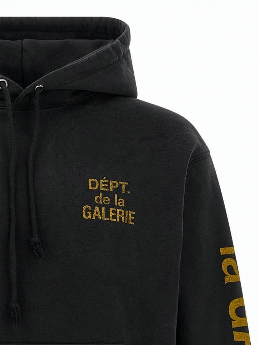 Gallery Dept. Black Hoodie With Bold Graphic Elements