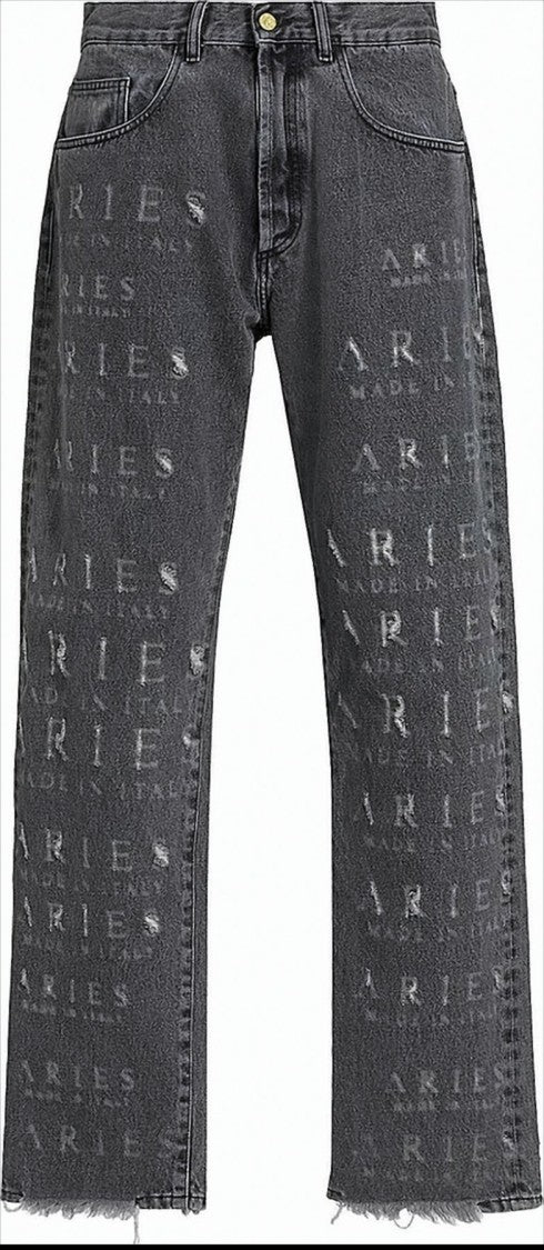 Aries Arise Washed Black Denim Pants