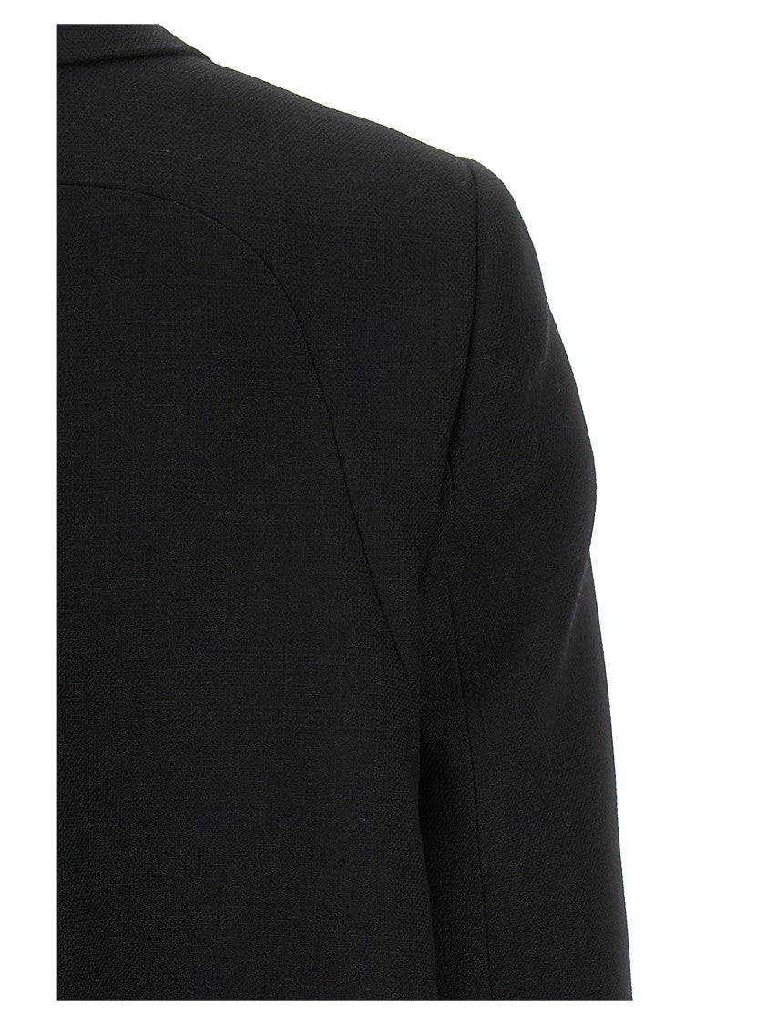 Fendi Fitted Double-Breasted Wool Blazer With Peak Lapels