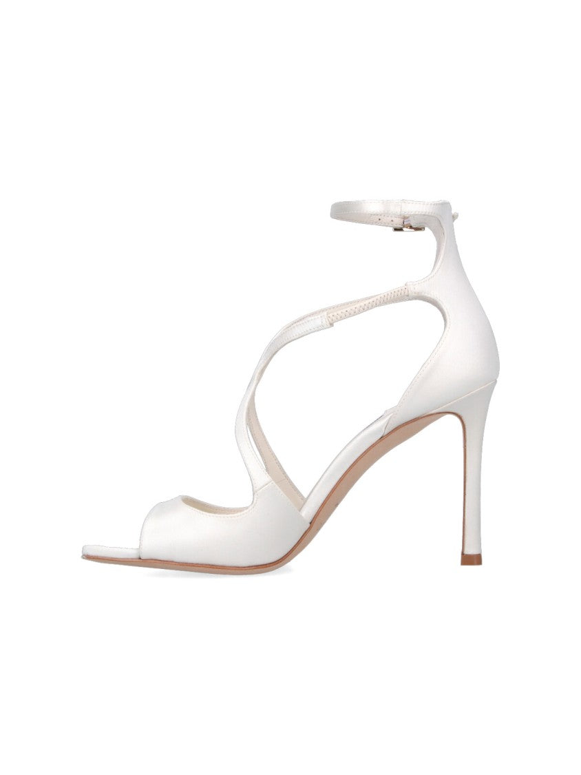Jimmy Choo "Azia 95" Sandals White