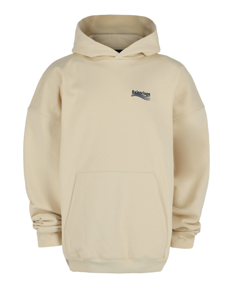 Balenciaga Political Campaign Logo-Embroidered Hoodie