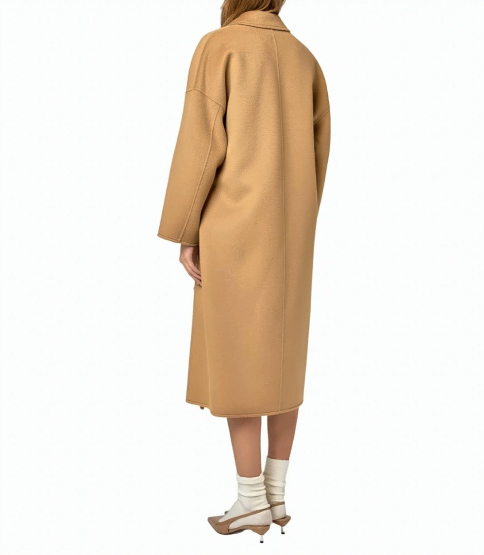 Alpha Studio Double-Breasted Wrap Wool Belted Coat