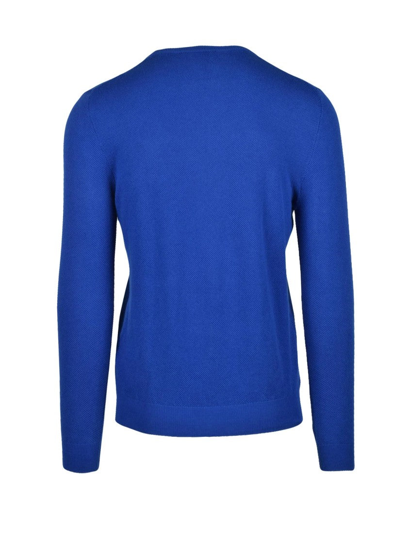 Harmont&Blaine Royal Blue Men Cotton Crew Sweater