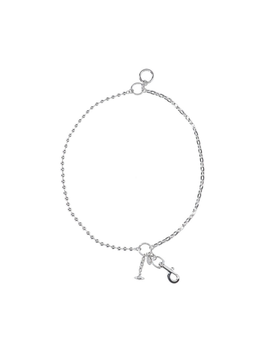 Vivienne Westwood Polished Silver Chain Bracelet With Orb Charms