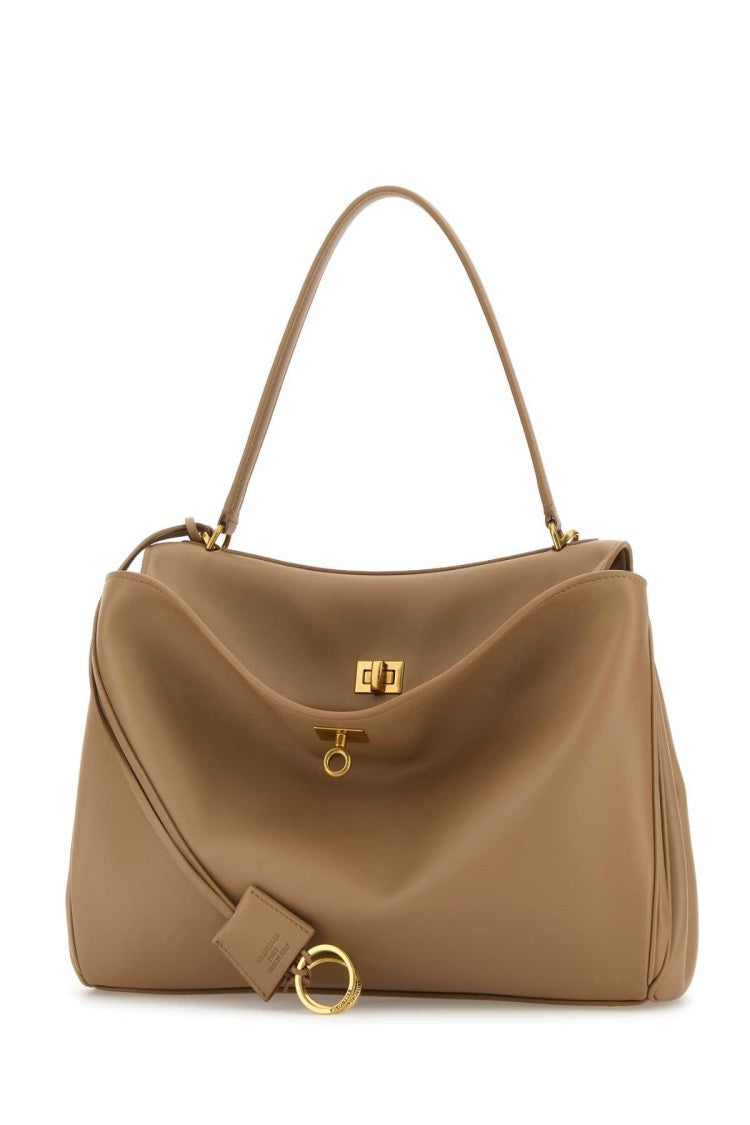 Balenciaga Beige Leather Medium Rodeo Handbag