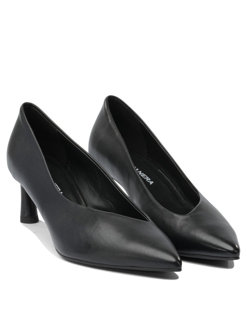 Halmanera Pointed Toe Heeled Shoes With Flared Mid-Height Heel