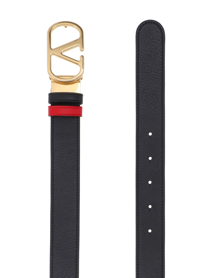 Valentino Garavani Vlogo Signature Adjustable Leather Belt