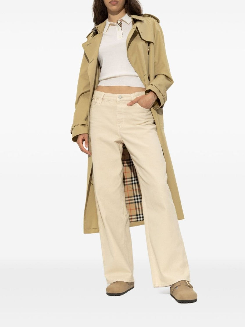 Birkenstock Contoured Brown Slip-On Sandals With Gold-Tone Buckle