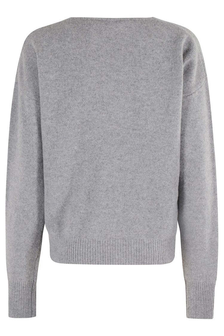 Federica Tosi Gray Sweater With Deep Neckline
