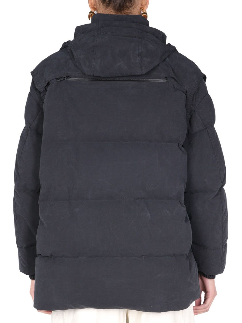 Bottega Veneta Hooded Down Jacket With Removable Hood