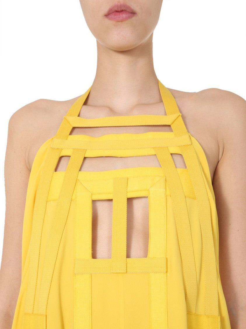 Rick Owens Geometric Cut-Out Midi Dress
