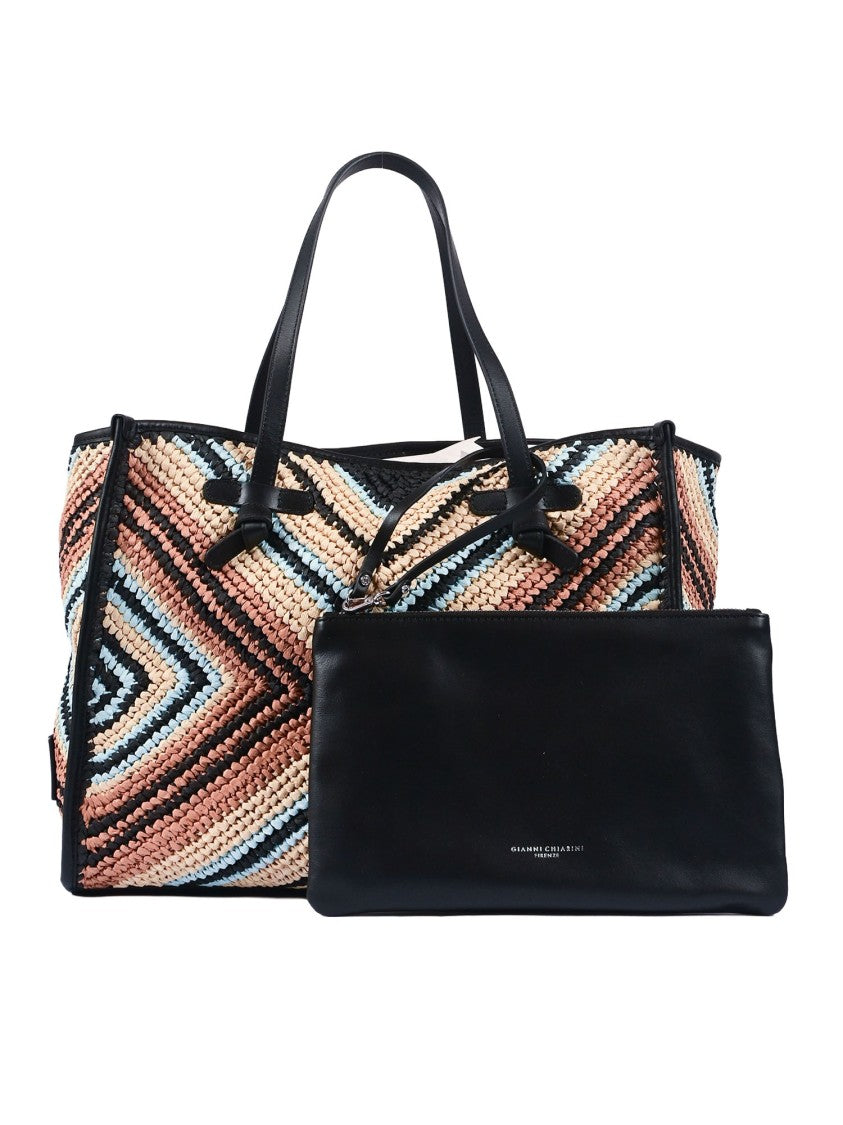 Gianni Chiarini Textured Woven Leather Tote Bag