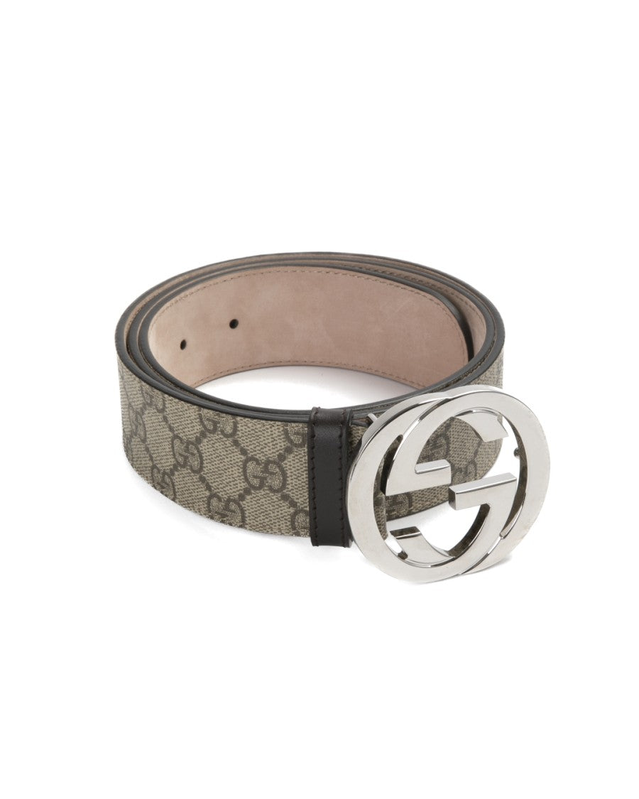 Gucci Brown Gg Supreme Interlocking Canvas Belt