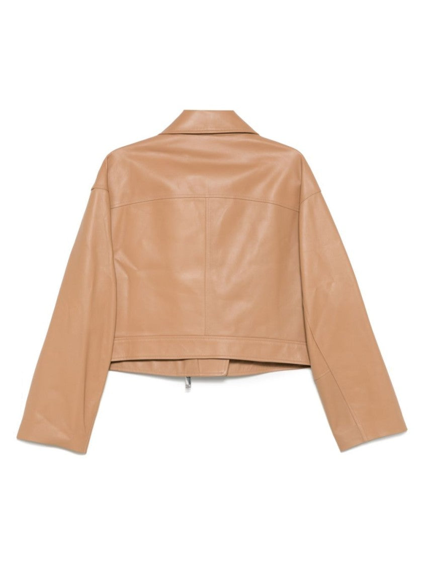 Desa 1972 Cropped Leather Biker Jacket