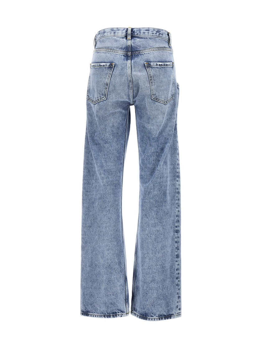 Maison Margiela Blue Cotton Denim Side Cuts Jeans