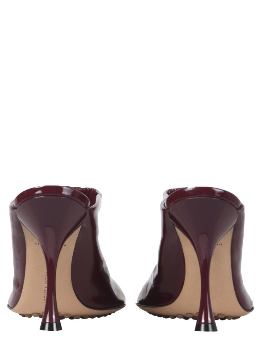 Bottega Veneta Painted Leather Mules With 9cm Heel