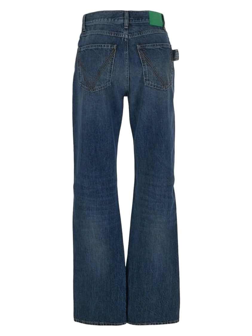 Bottega Veneta Relaxed Fit Denim Pants With Flared Leg