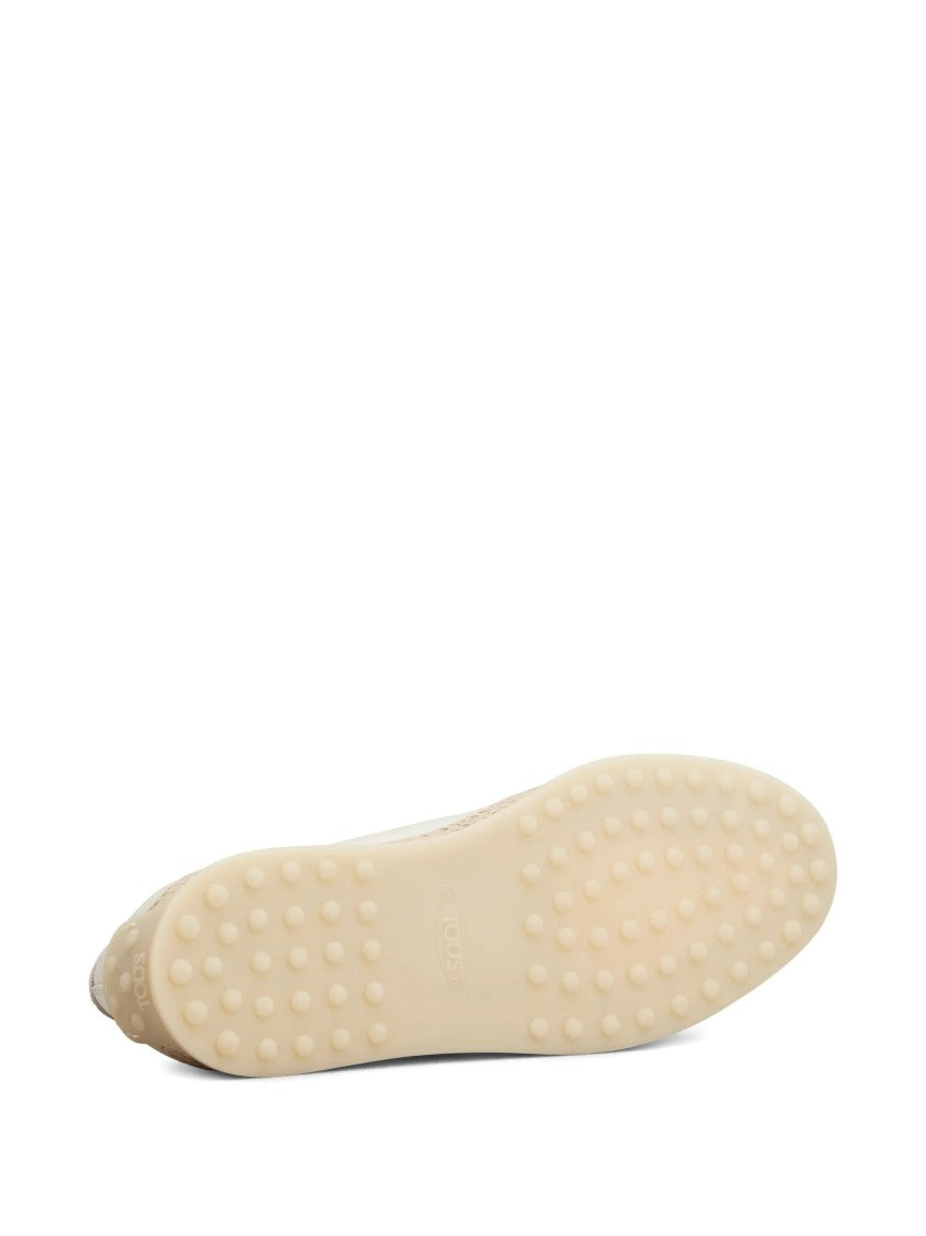 Tod's White Calzature Slip-On Decorative Bow Loafers