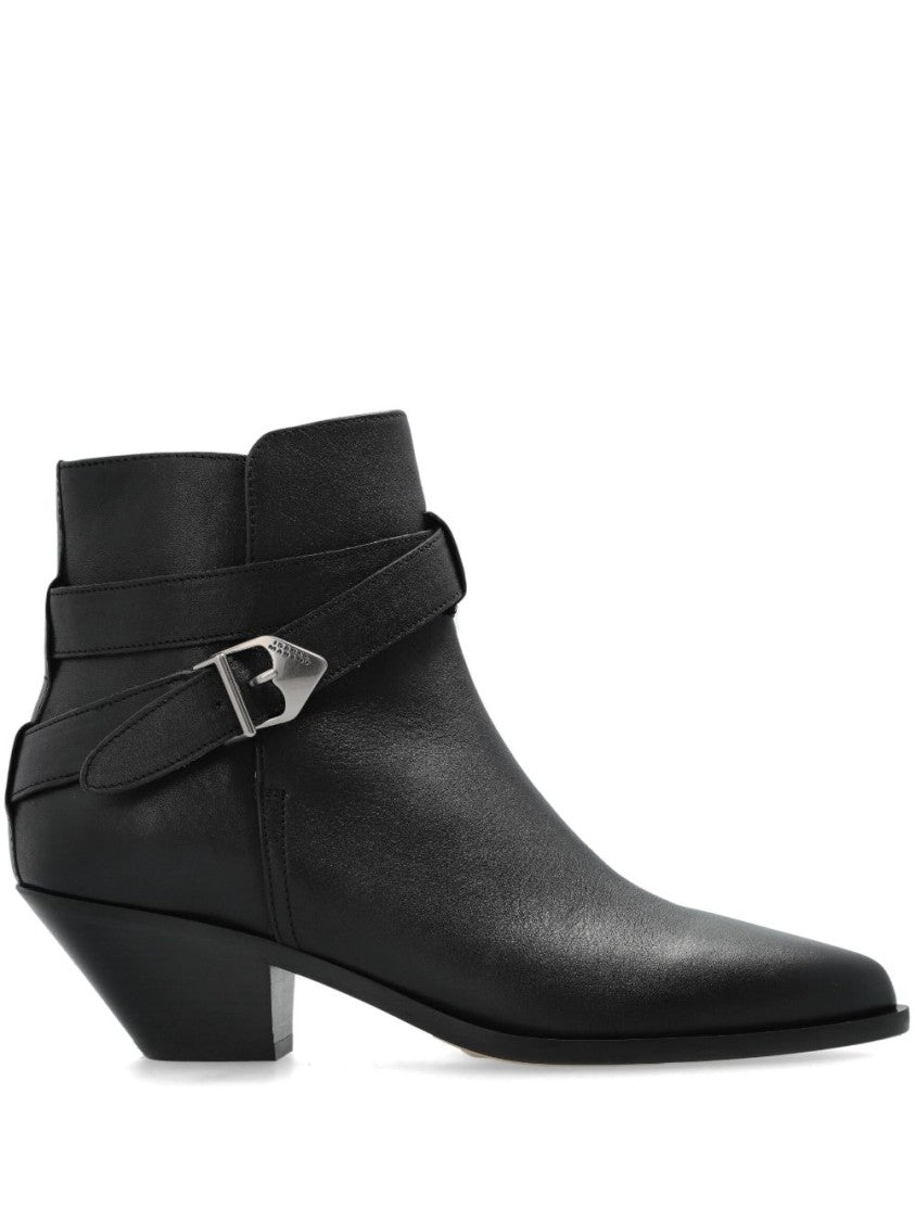 Isabel Marant Black Ankle Boots With Flared Heel