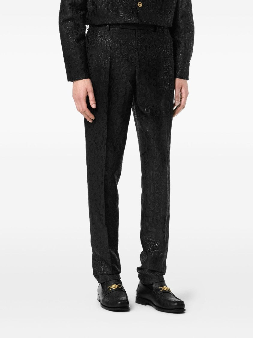 Versace Slim Fit Black Trousers