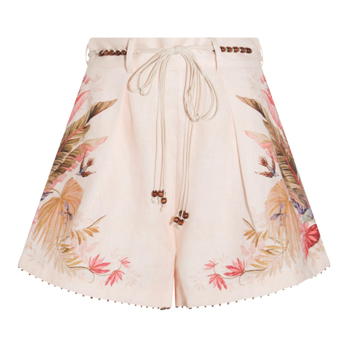 Zimmermann Cream Linen Shorts