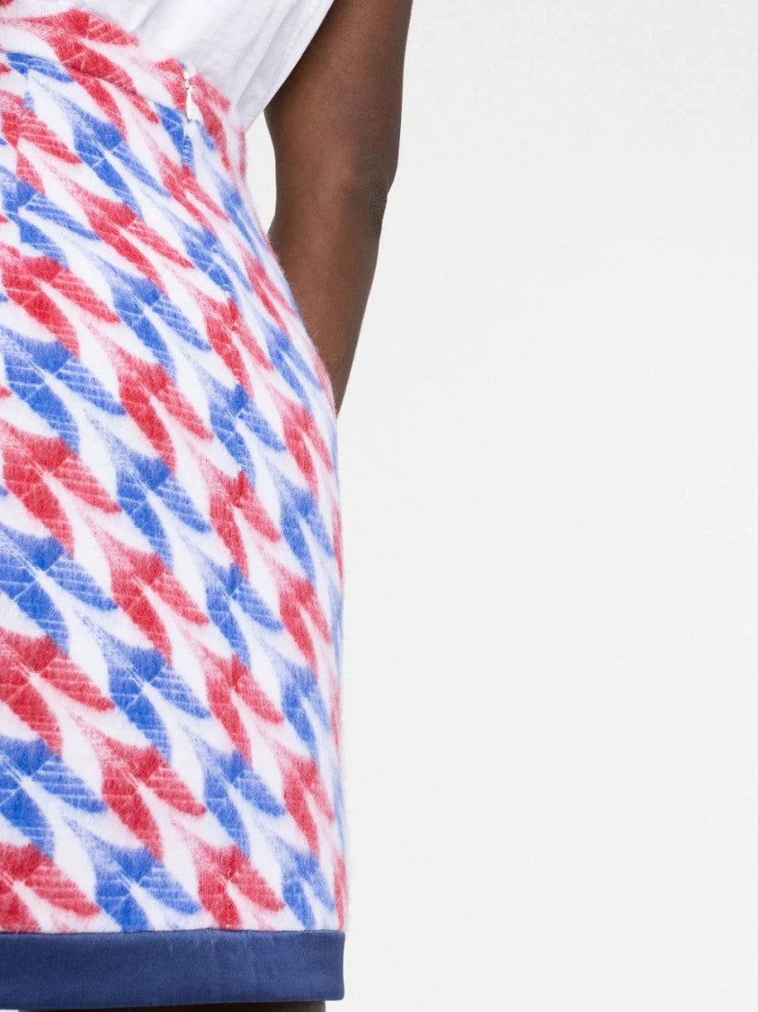 Casablanca Aviation Check Pencil Skirt