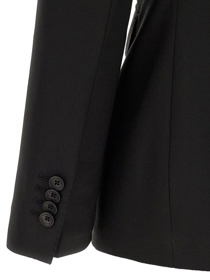 Tagliatore Tailored Black Blazer With Double-Breasted Design And Structured Lapel