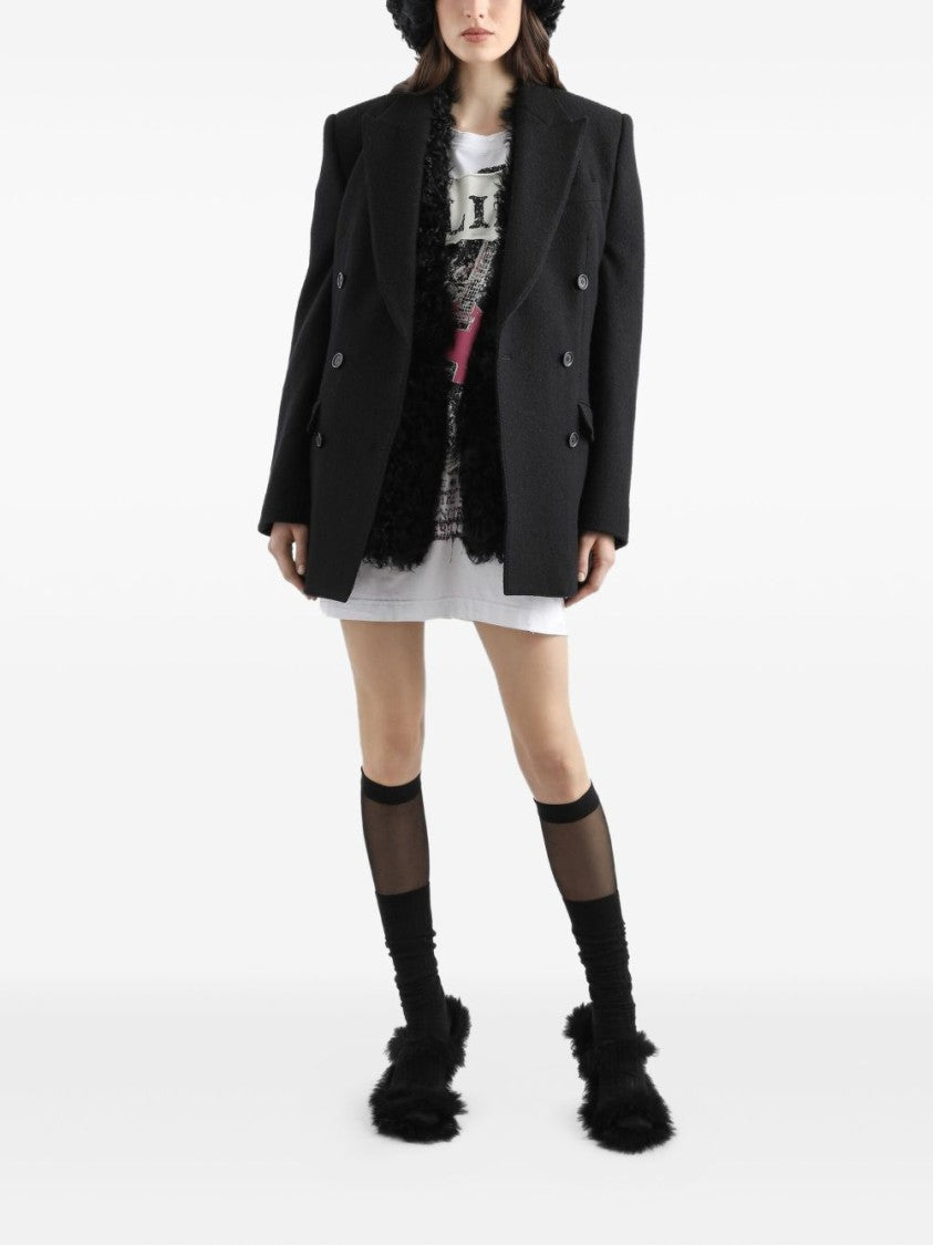 Dolce & Gabbana Double-Breasted Tailored Wool Jacket With Sharp Lapels