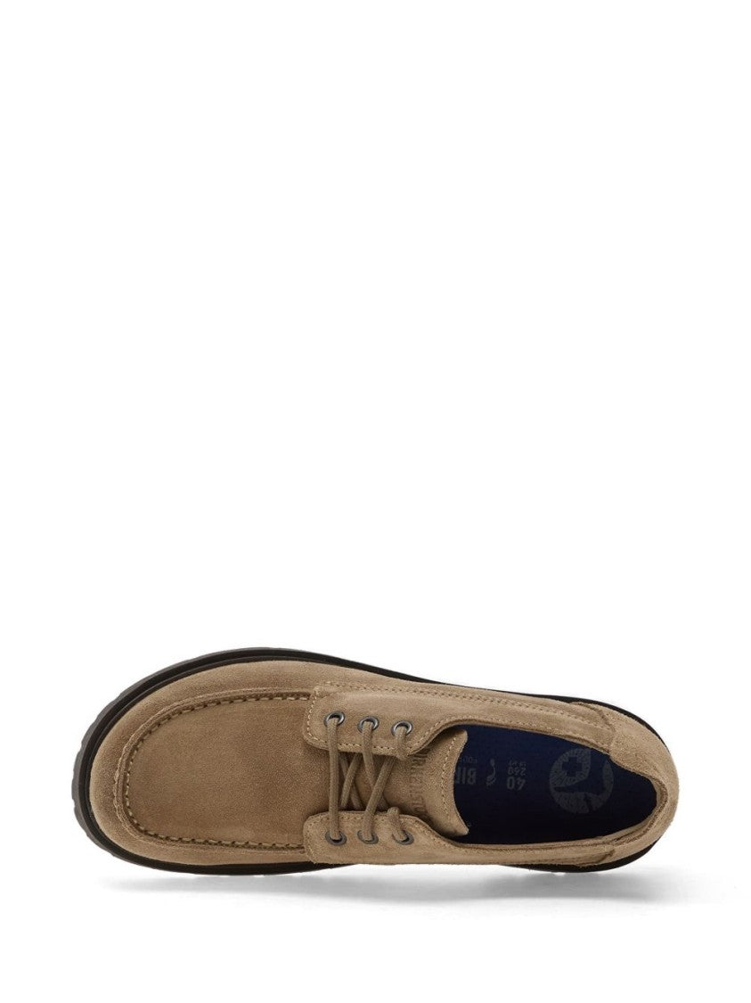 Birkenstock Taupe Highwood Moc Suede Flat Moccasins