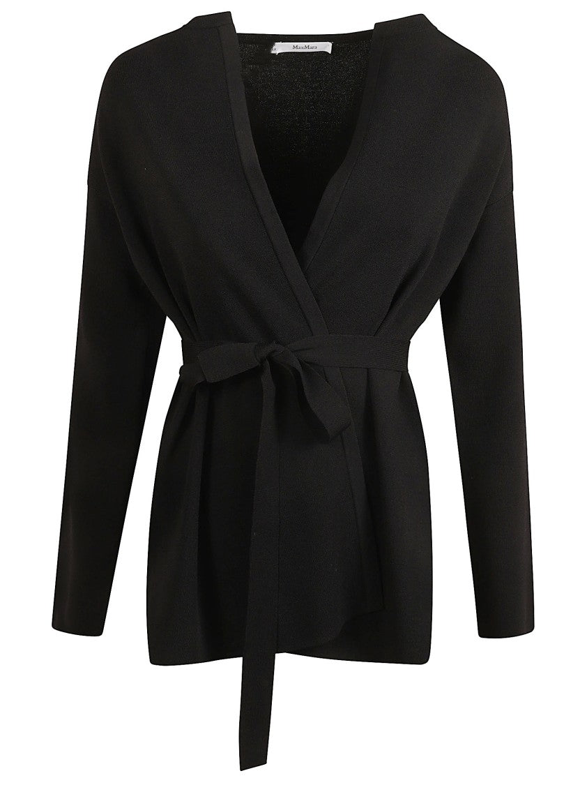 Max Mara Wrap Design Black Sweater