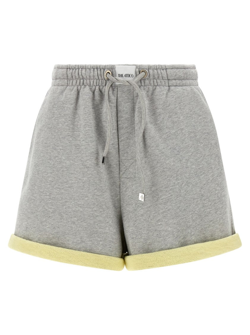 The Attico Double American Fleece Drawstring Shorts