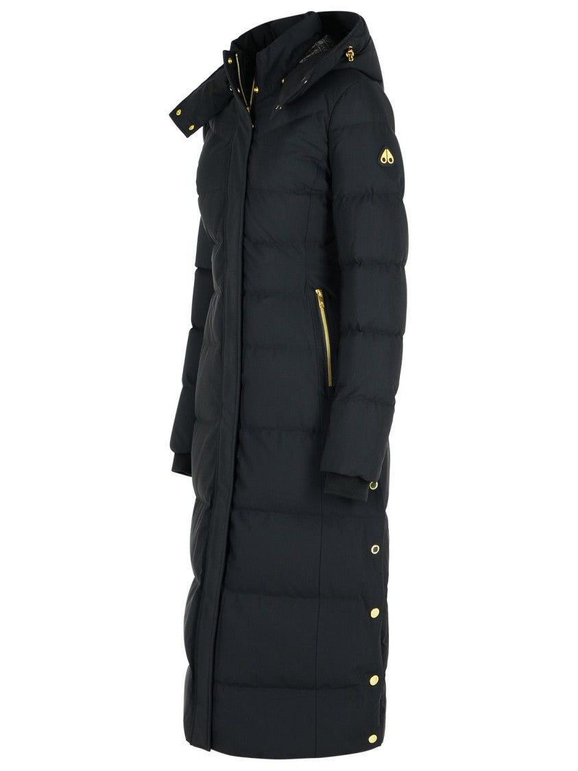 Moose Knuckles 'Jocada' Long Black Polyamide Blend Down Jacket