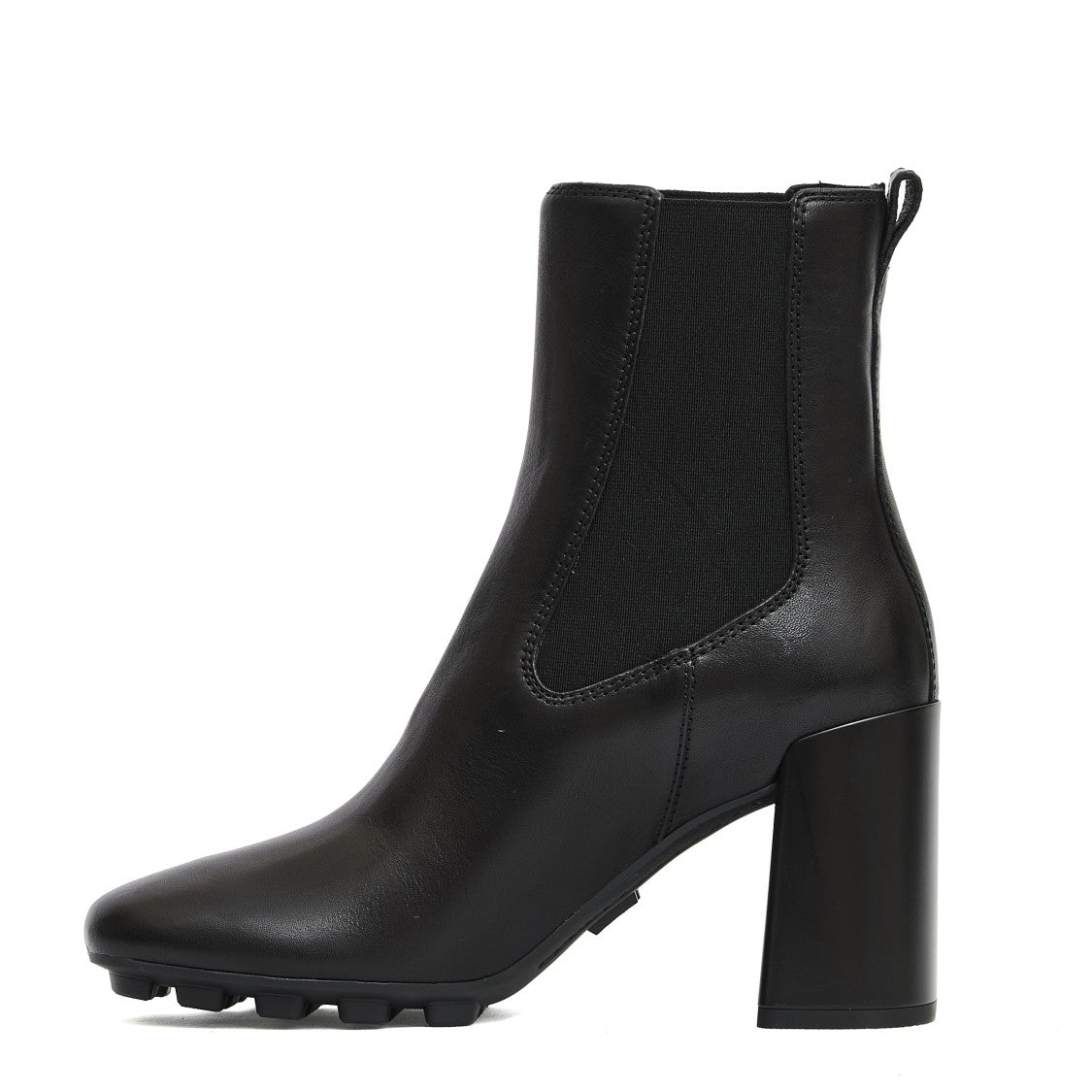 Hogan Chelsea Black Leather 85Mm Ankle Boot