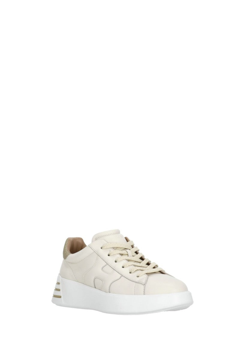 Hogan Ivory Rebel Lurex Laces Sneakers