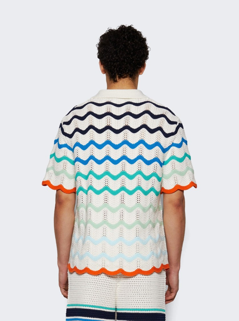Casablanca Gradient Wave Texture Shirt Multicolor