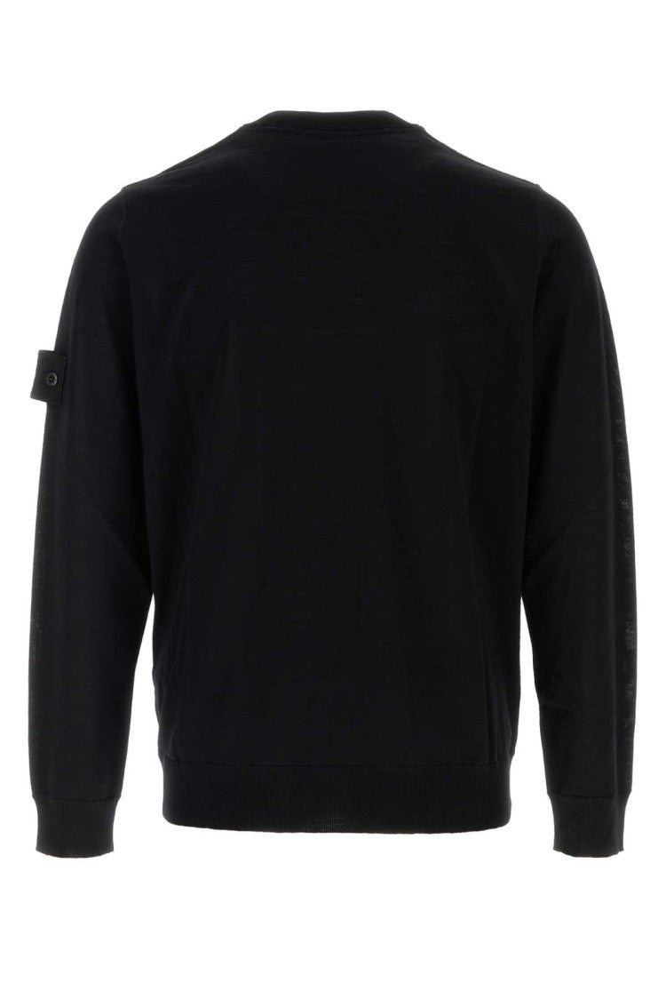 Stone Island Black Wool Sweater