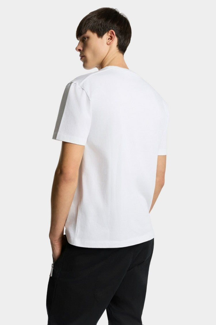 Dsquared2 White Cotton Graphic Print T-Shirt
