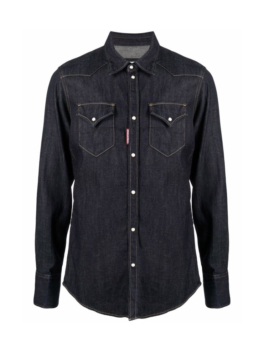 Dsquared2 Hemp Western Denim Shirt