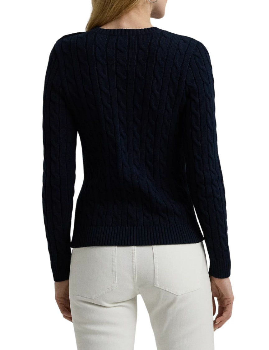 Lauren Ralph Lauren Navy Blue Montiva Cotton Pullover Sweater