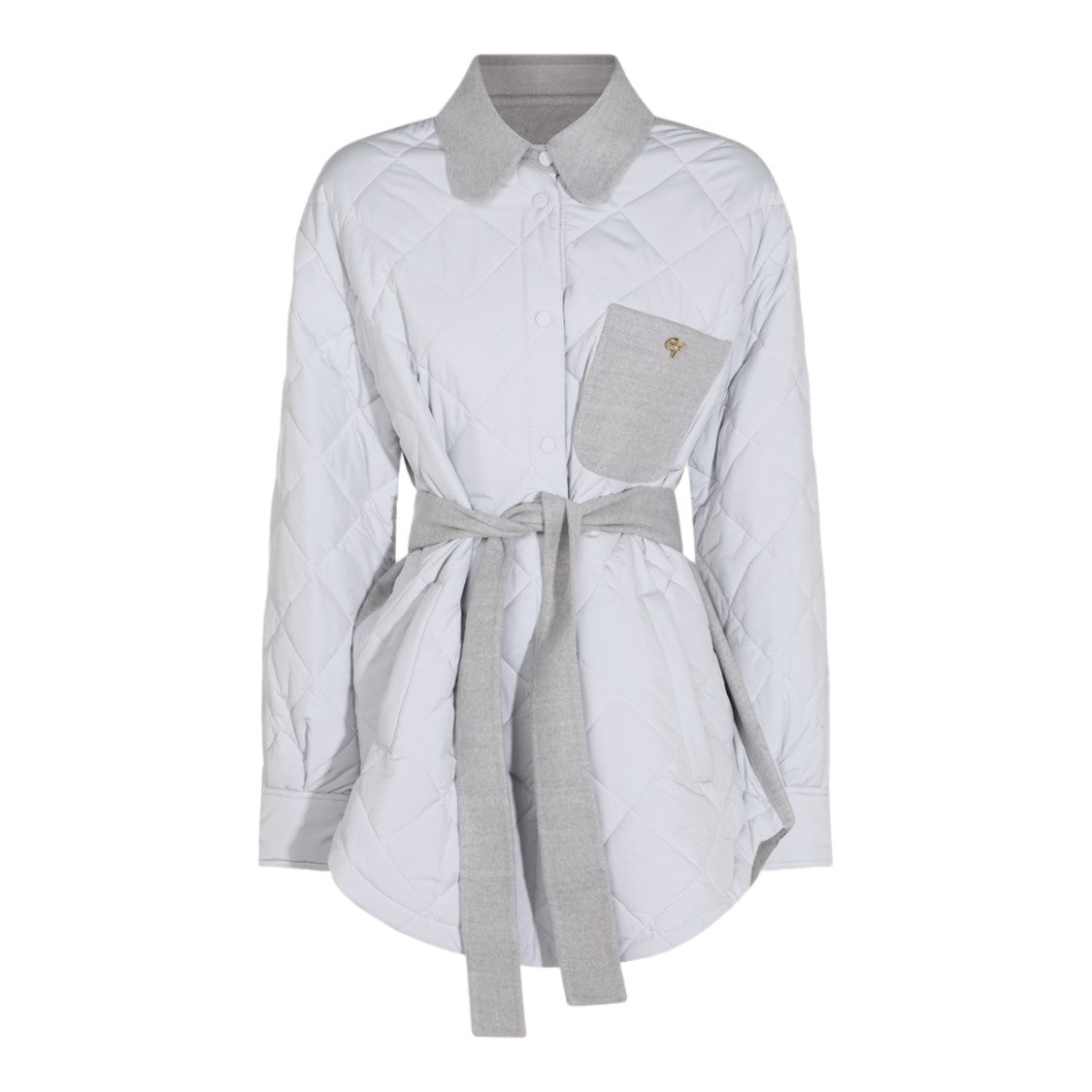Fabiana Filippi Diamond Quilted Belted Coat